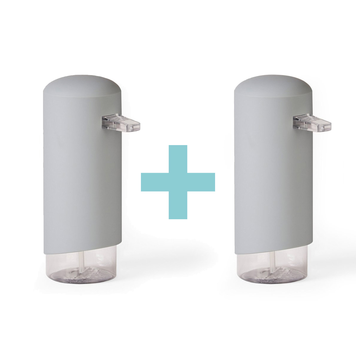 Set of 2 BETTER LIVING Foaming 200ml Pump Dispensers - Grey