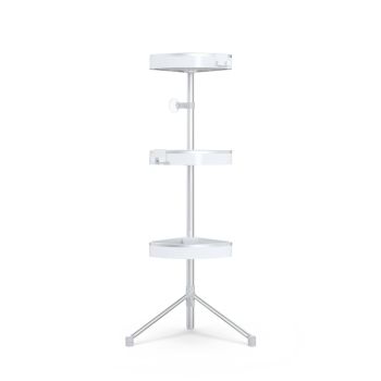 HiRISE 3 Standing Shower Caddy - White/Aluminium