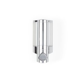 AVIVA Lockable 325ml Soap and Sanitiser Dispenser 1 - Chrome with Translucent Chamber and Chrome Button