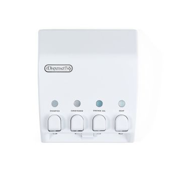 CLASSIC 4 x 430ml Shower Dispenser 4 - White