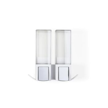CLEVER 2 x 500ml Shower Dispenser Double - Matte White
