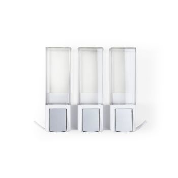 CLEVER 3 x 500ml Shower Dispenser Triple - Matte White