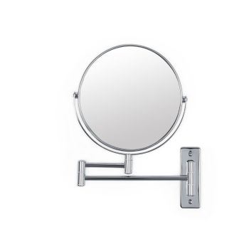 COSMO 20cm Double Sided (1x / 5x) Wall Mounted Mirror - Chrome
