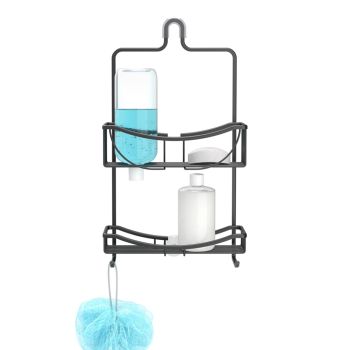 VENUS 2 Tier Hanging Shower Caddy - Black