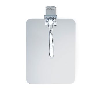 VISO Frameless Shower Mirror with Razor Hook