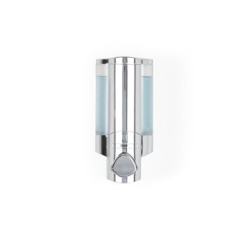 AVIVA Lockable Soap and Sanitiser Dispenser 1 - Chrome with Satin Silver Chamber, Chrome Button