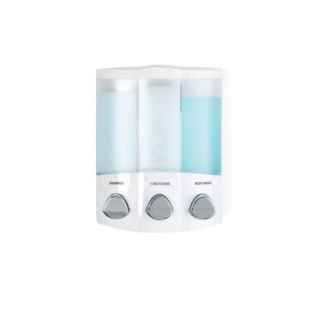 TRIO 3 x 435ml Shower Dispenser 3 - White 