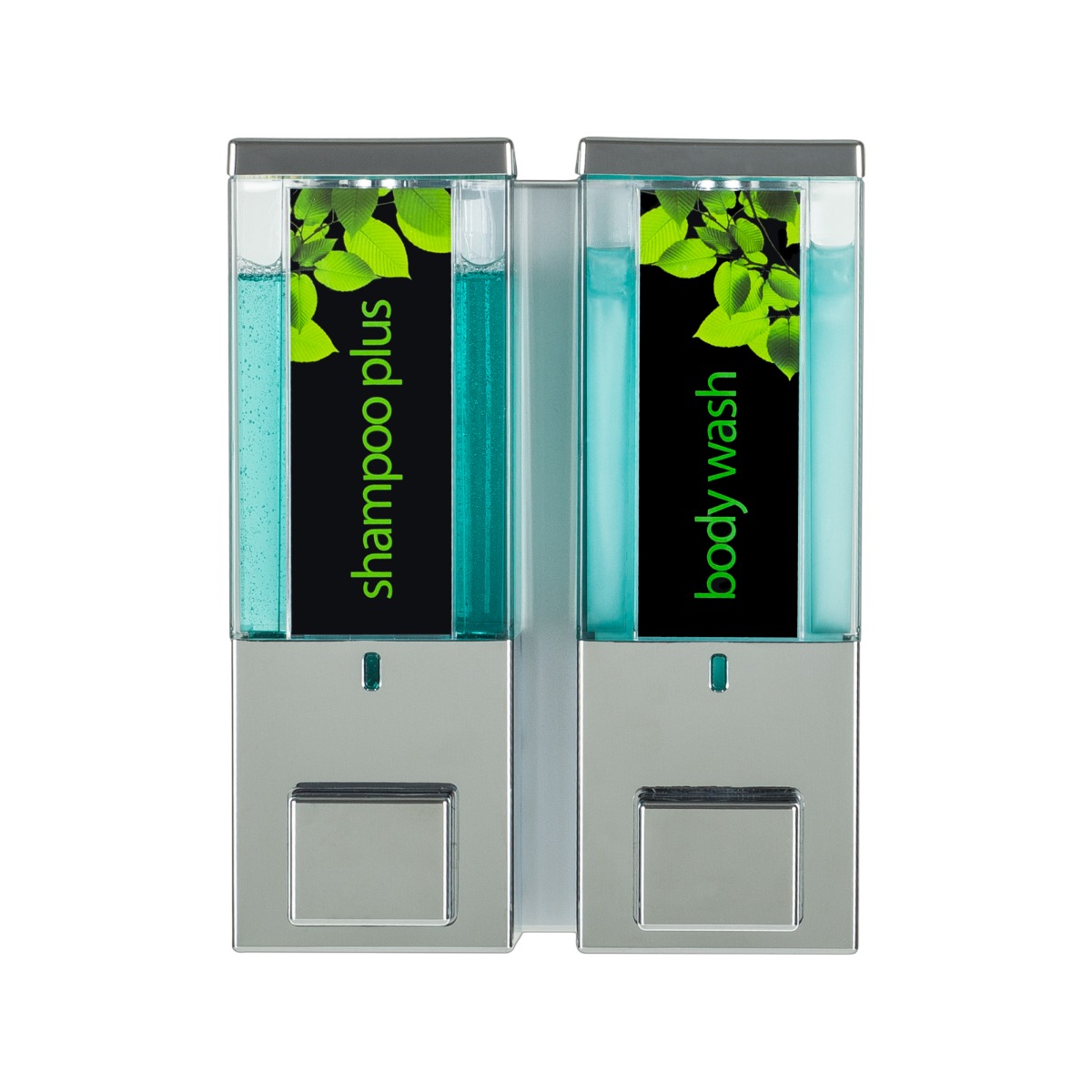 IQON Lockable Dispenser 2 - Chrome with Transparent Chamber, Chrome Button